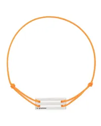 Le Gramme 2,5g Sterlingsilber-Kordelarmband Orange