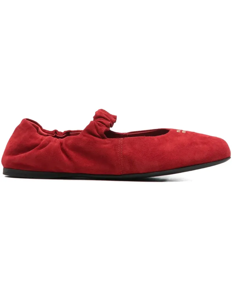 Miu Miu elasticated-strap ballet flats - Rot Rot
