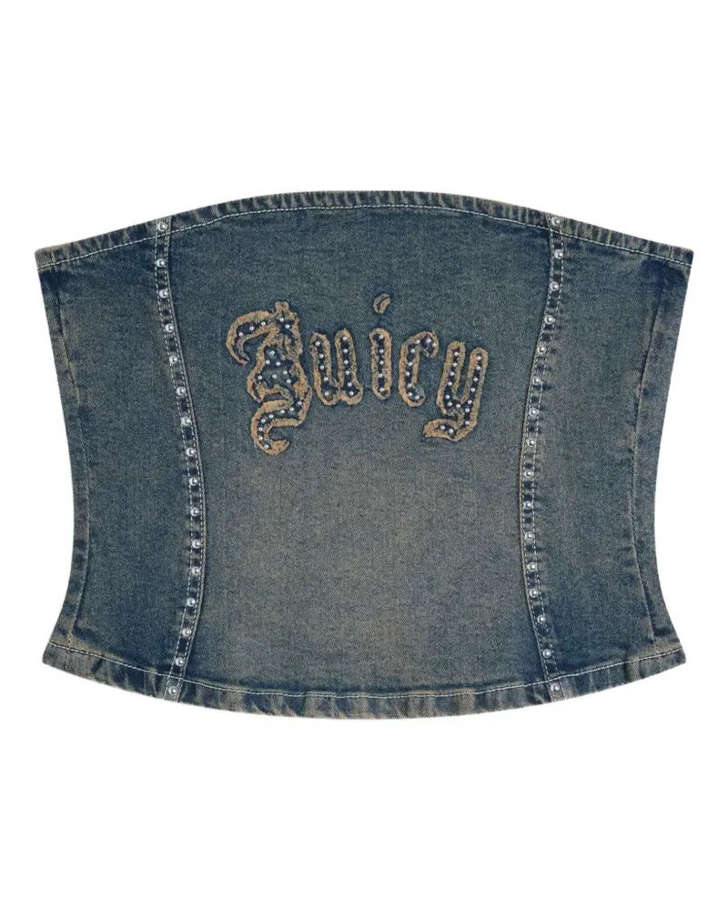 Juicy Couture Top mit Nieten - Blau Blau