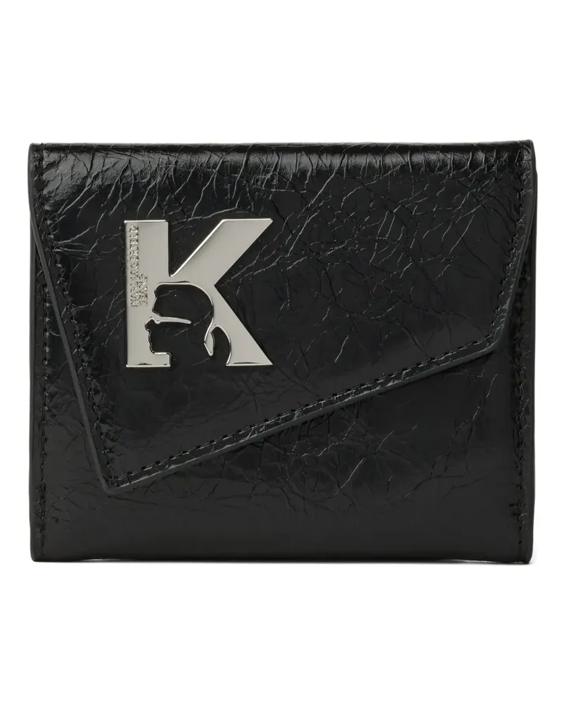 Karl Lagerfeld Geo Portemonnaie mit Logo-Schild (zweiteilig) - Schwarz Schwarz