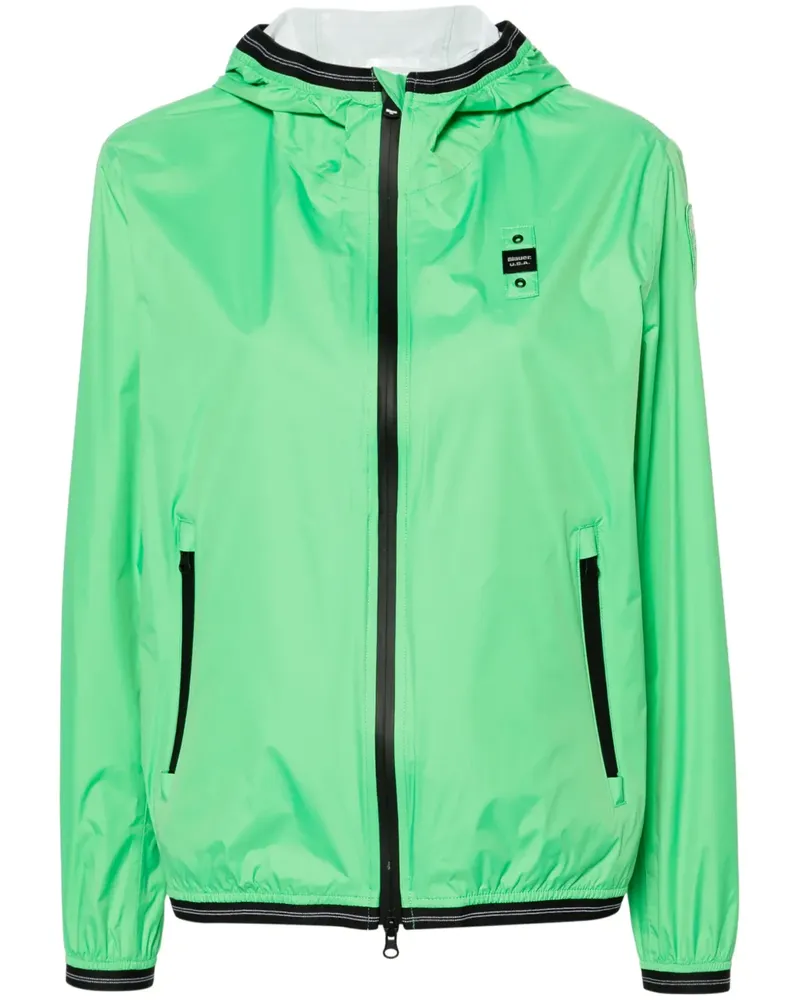 Blauer Leichte Kapuzenjacke - Grün Grün