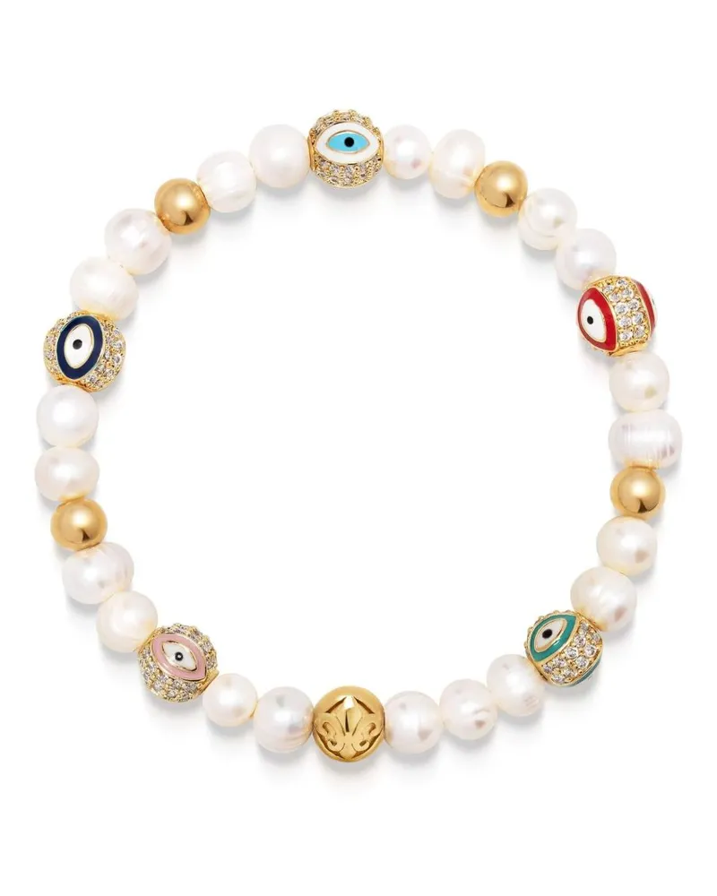 Nialaya Evil Eye Armband - Gold Gold