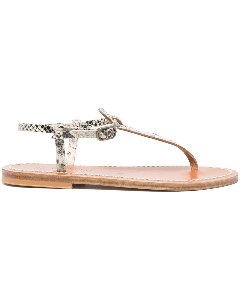 K.Jacques  Flache Picon Sandalen - Weiß Weiß