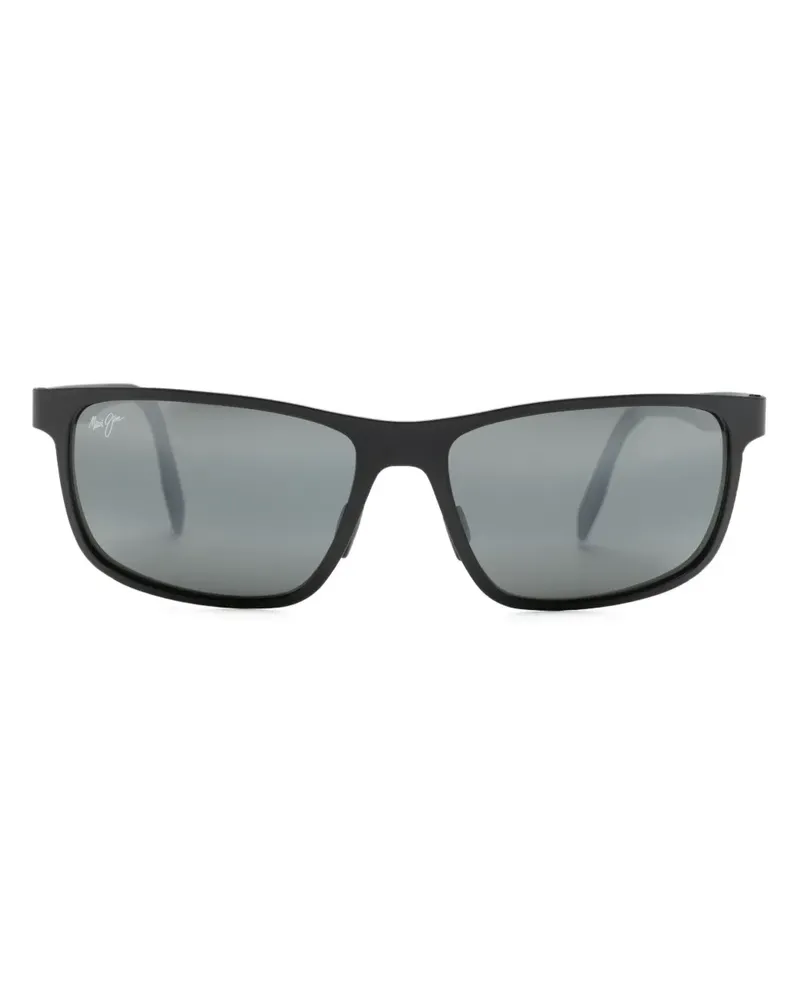 Maui Jim Sonnenbrille mit eckigem Gestell - Schwarz Schwarz