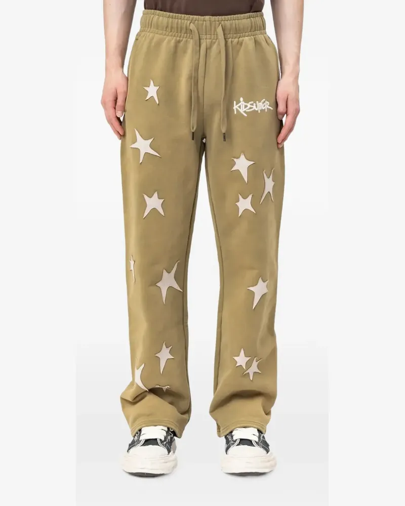KidSuper star-motif track pants - Grün Grün