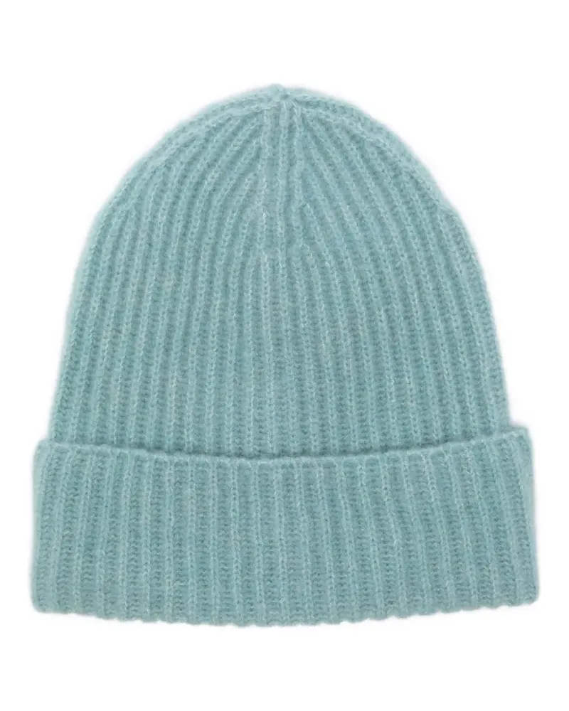 Roberto Collina Gerippte Beanie - Blau Blau