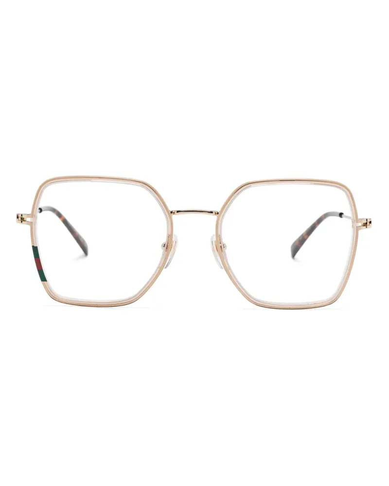 Gucci Brille mit eckigem Gestell - Gold Gold