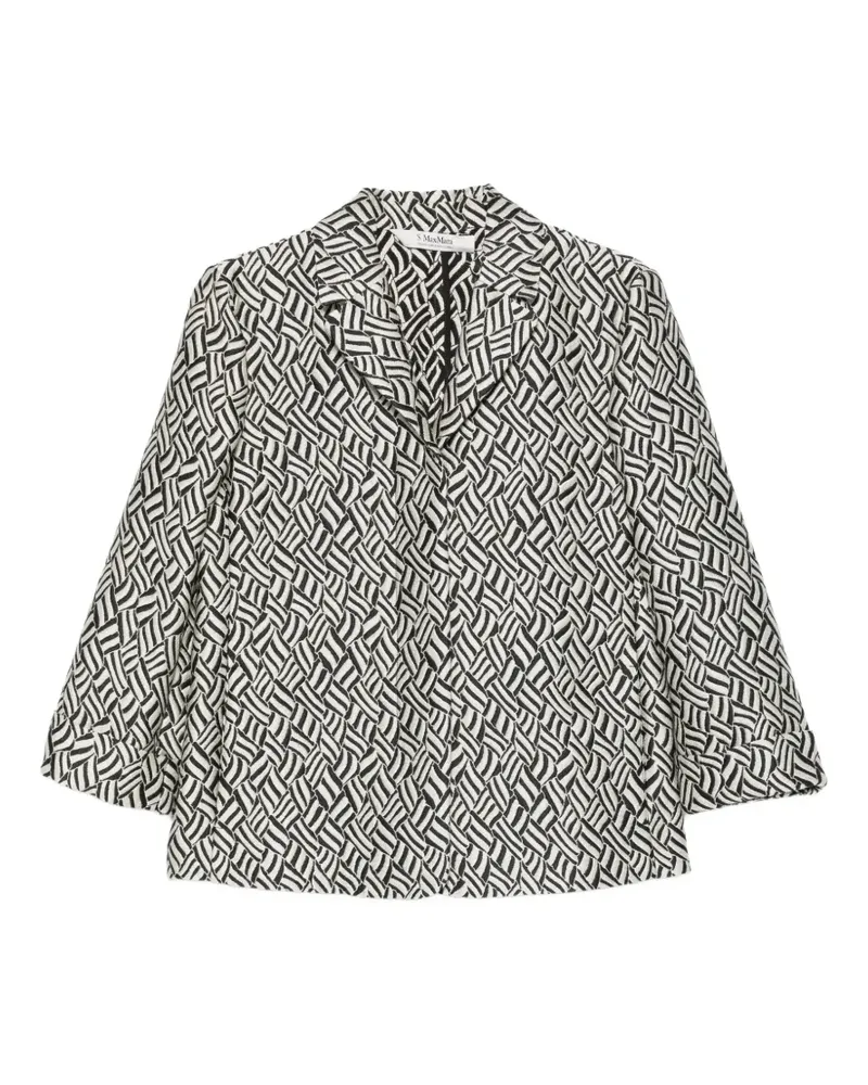 Max Mara Lira jacquard patterned blazer - Schwarz Schwarz