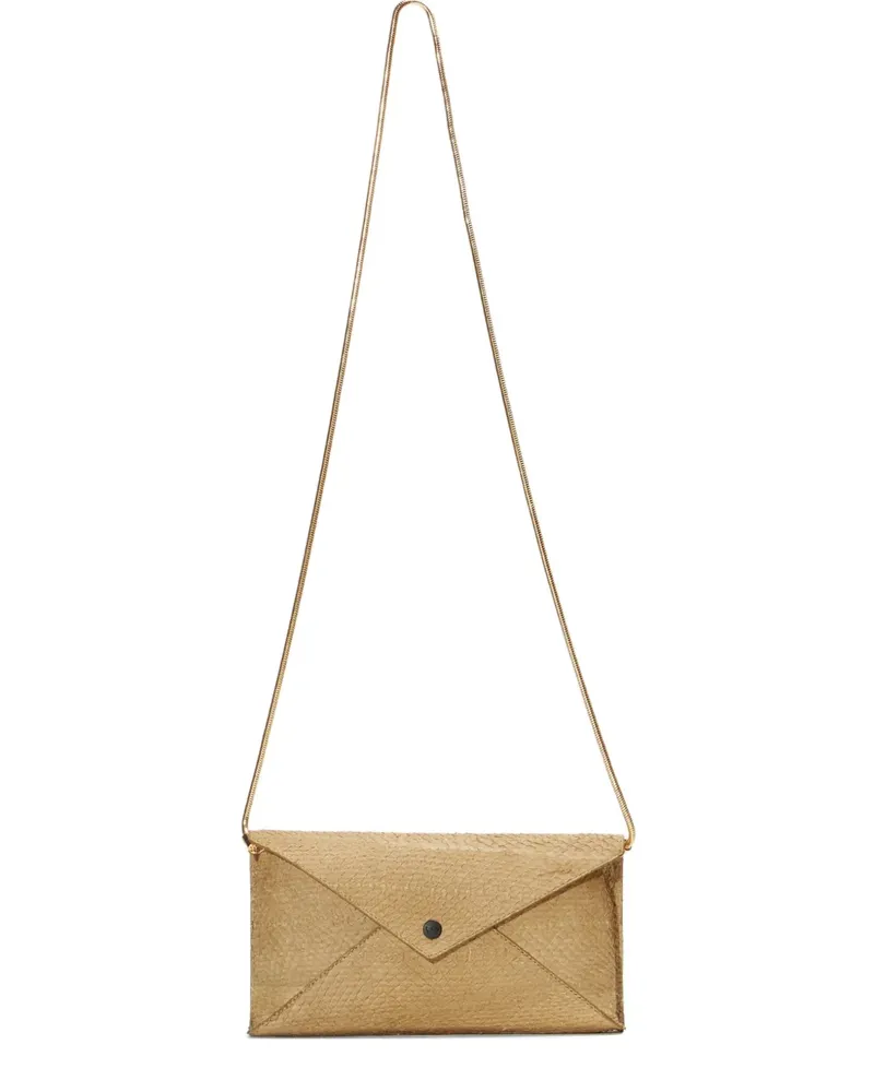 Osklen Arini envelope-shape chain-strap cross body bag - Nude Nude