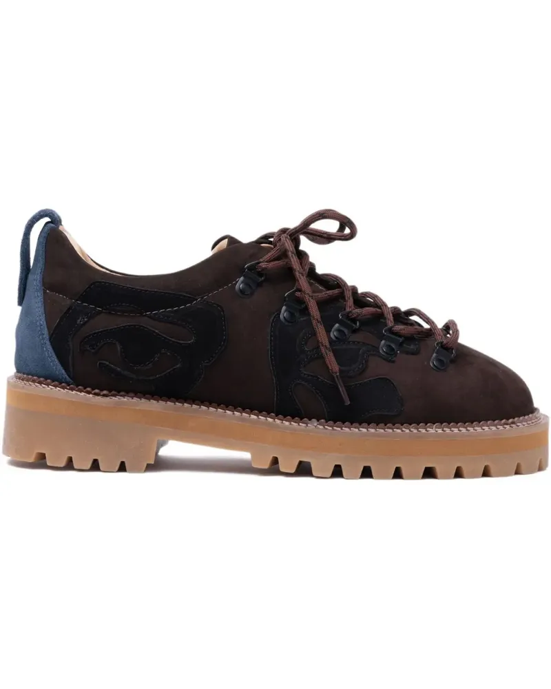 KidSuper Patchwork Eye Hiking-Schuhe - Braun Braun