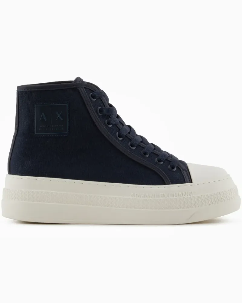 Armani Exchange Knöchellange Sneakers mit Plateausohle - Blau Blau