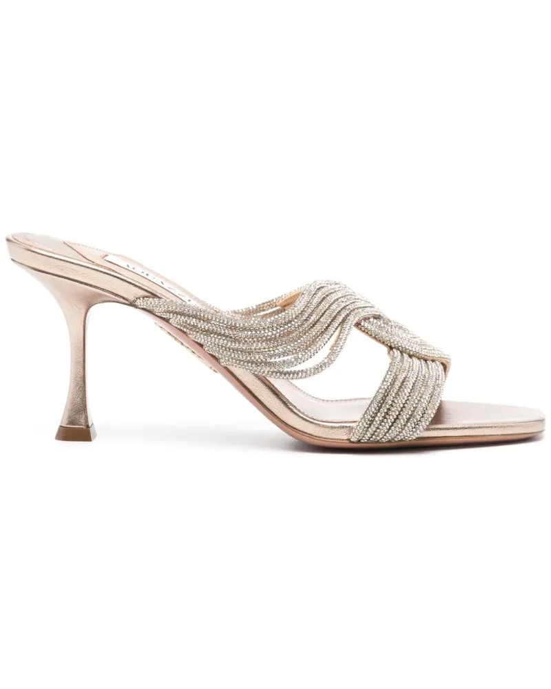 Aquazzura Gatsby Mules 75mm - Gold Gold