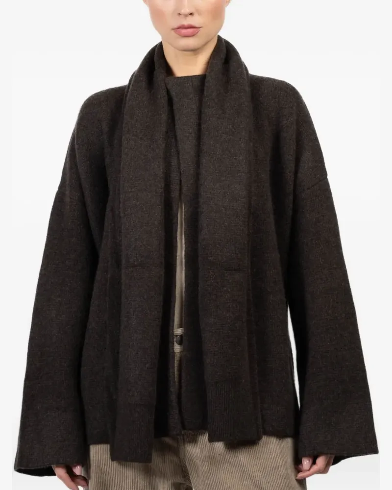 Le Kasha 1918 attached-scarf cashmere cardigan - Braun Braun