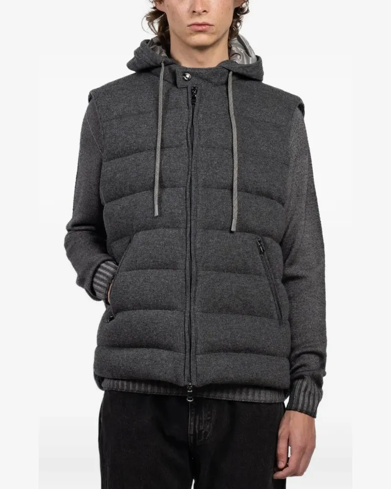 FRADI hooded padded jacket - Grau Grau