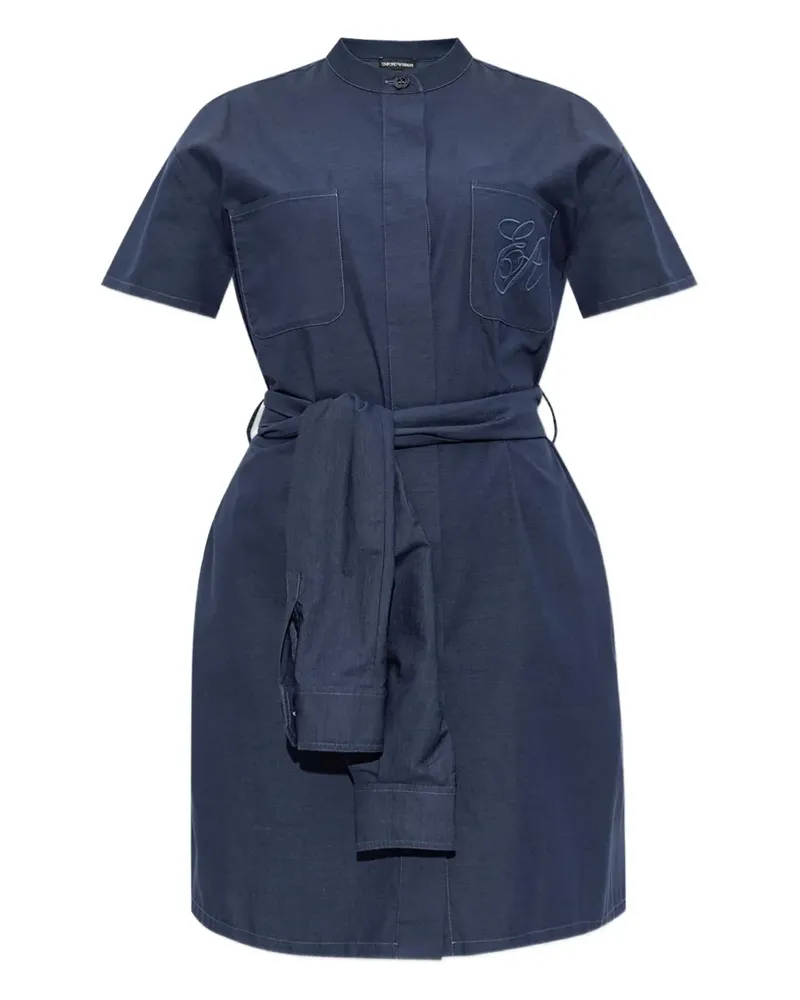 Emporio Armani Hemdkleid mit Gürtel - Blau Blau