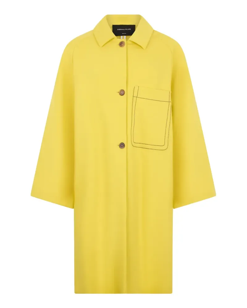 Fabiana Filippi kimono sleeves pocket coat - Gelb Gelb