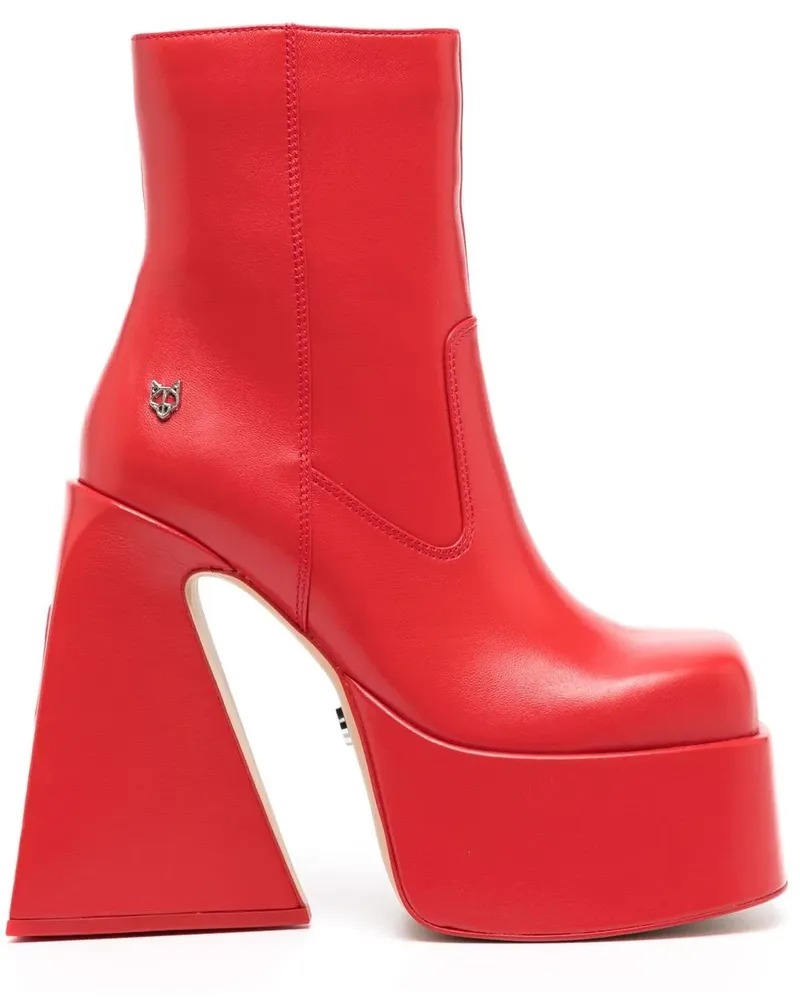 Naked Wolfe Stiefel mit Plateau - Rot Rot