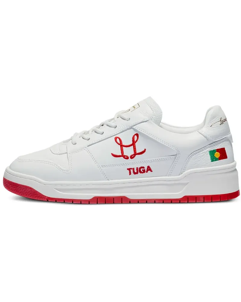 Leandro Lopes Tony Sneakers mit Flaggenstickerei - Weiß Weiß