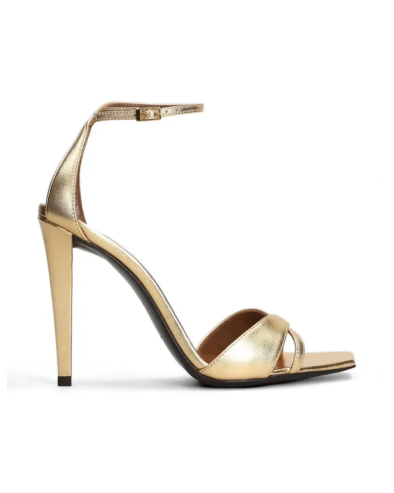 Giuseppe Zanotti Brivido Cruz metallic crossover-strap sandals - Gold Gold