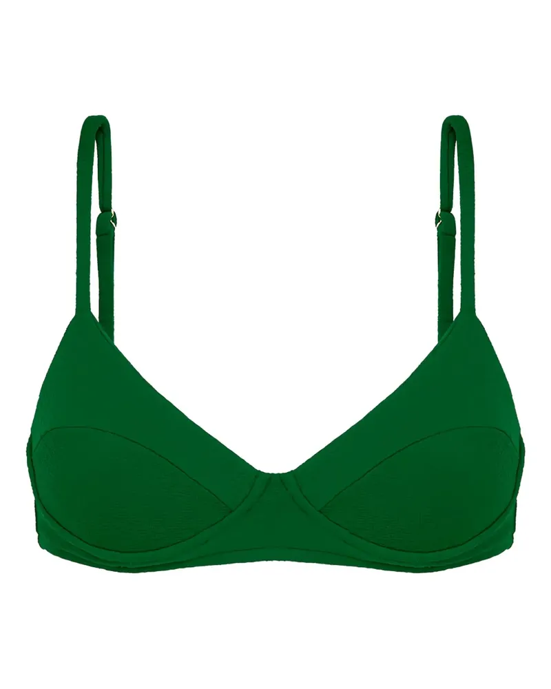 Lenny Niemeyer Geripptes Triangel-Bikinioberteil - Grün Grün