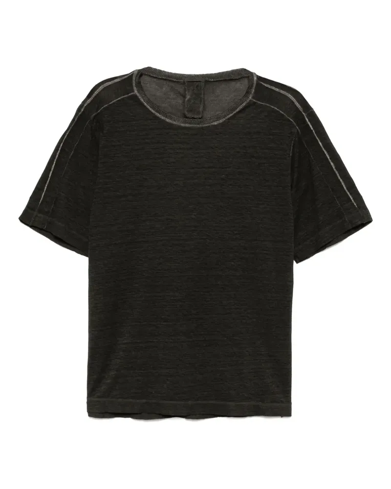 TRANSIT T-Shirt mit ausgeblichenem Effekt - Grau Grau
