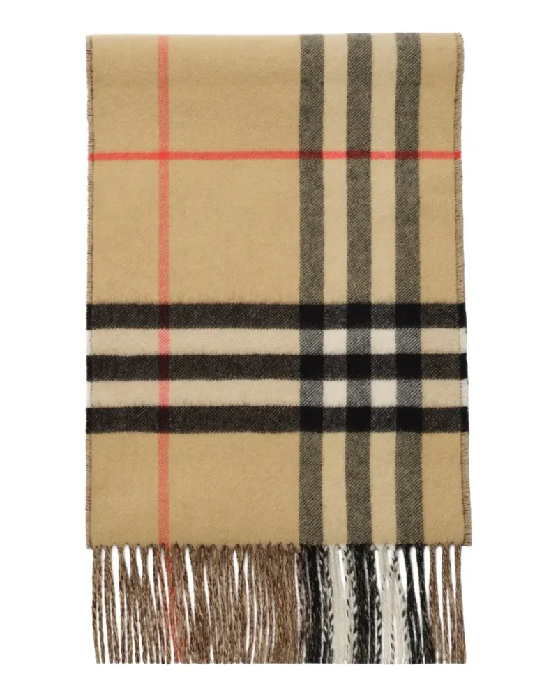 Burberry Schal aus Kaschmir mit Check - Nude Nude