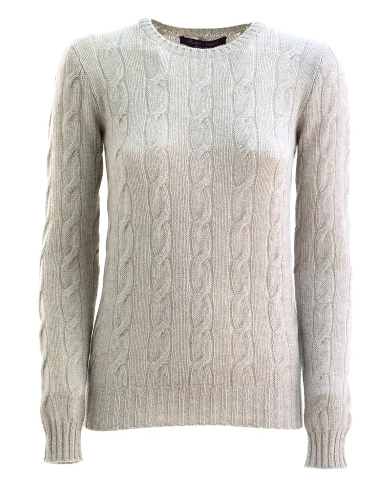 Ralph Lauren Landärmeliger Pullover mit Zopfmuster - Nude Nude