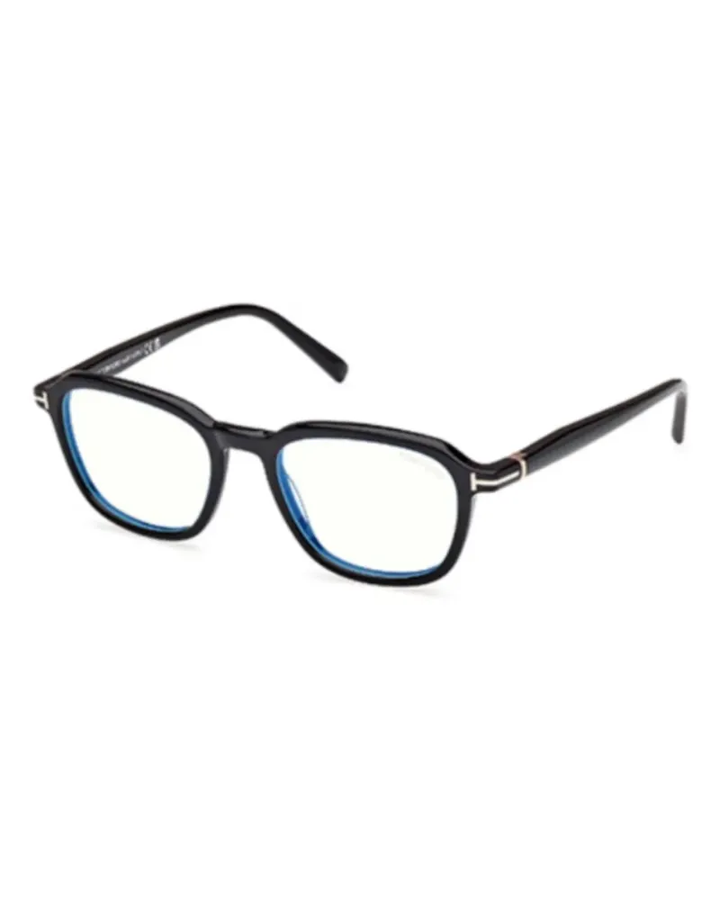 Tom Ford Gestell mit T-Logo - Schwarz Schwarz
