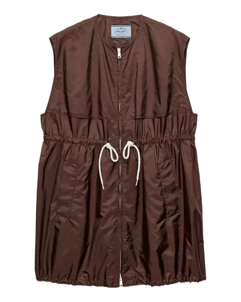 Prada Leichtes Mini-Kleid aus Re-Nylon - Braun Braun