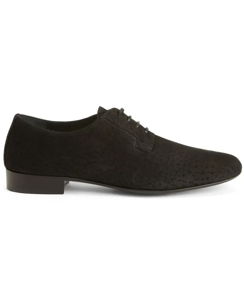Giuseppe Zanotti Flatcher Derby-Schuhe aus Wildleder - Schwarz Schwarz