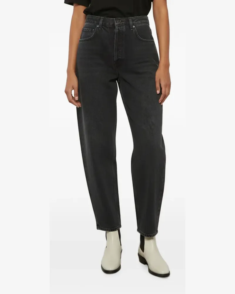 AGOLDE tapered-fit high-waisted jeans - Schwarz Schwarz