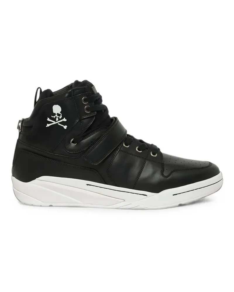 Mastermind Japan High-Top-Sneakers mit Totenkopf-Print - Schwarz Schwarz