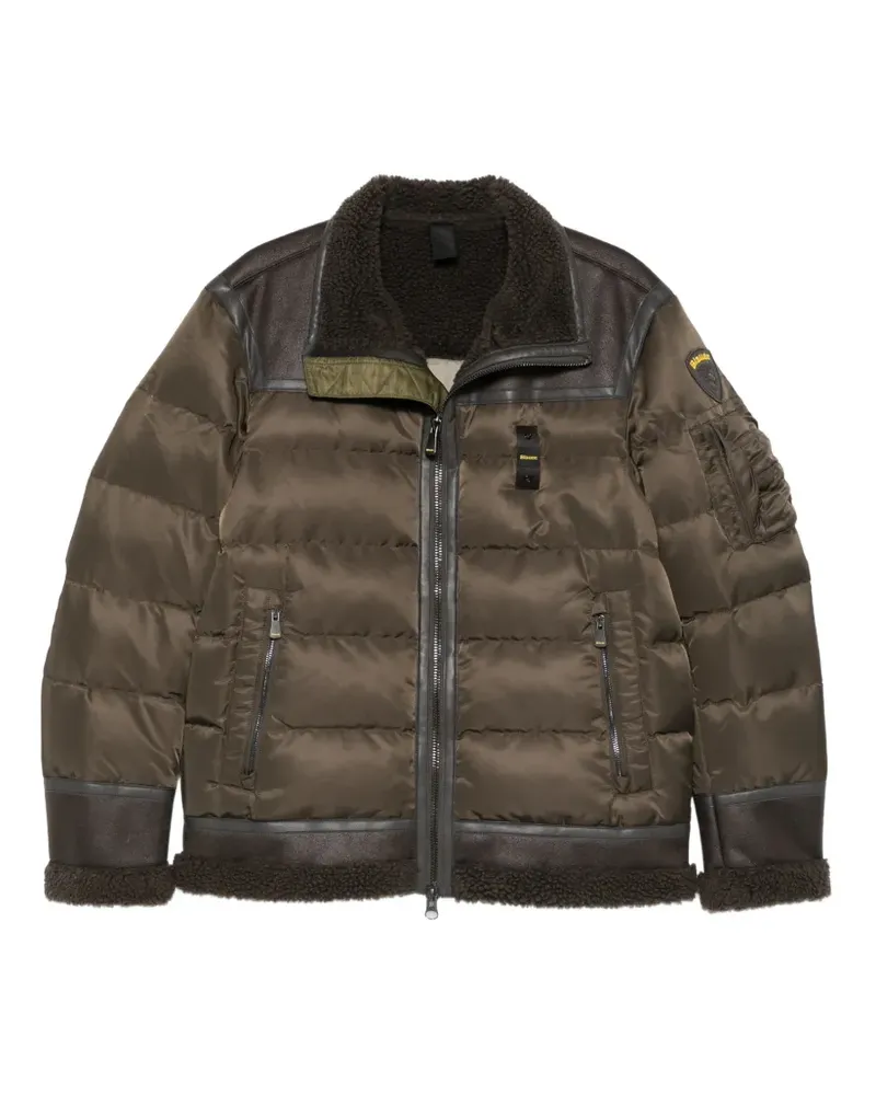 Blauer Organ quilted shearling-trim jacket - Grün Grün