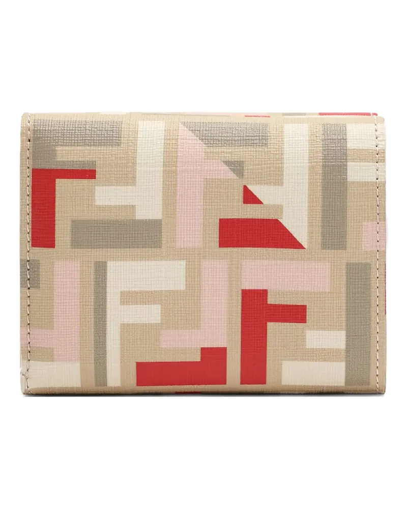 Fendi Geometrisch gemustertes Portemonnaie - Nude Nude
