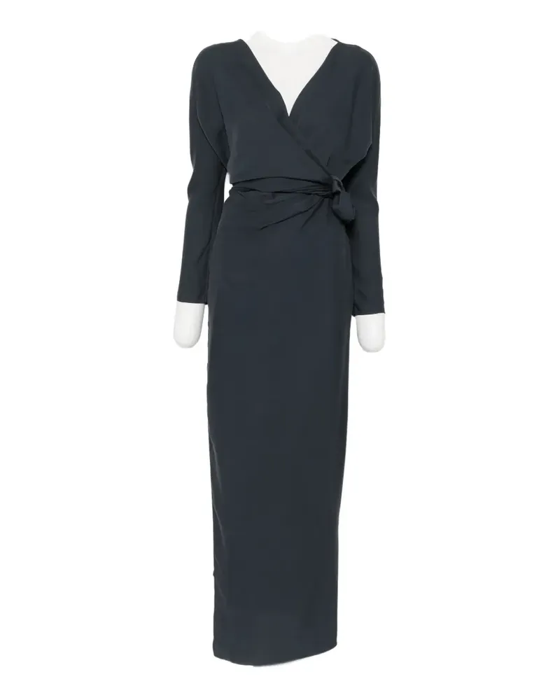 Cortana wrap-style tied-waist maxi dress - Blau Blau
