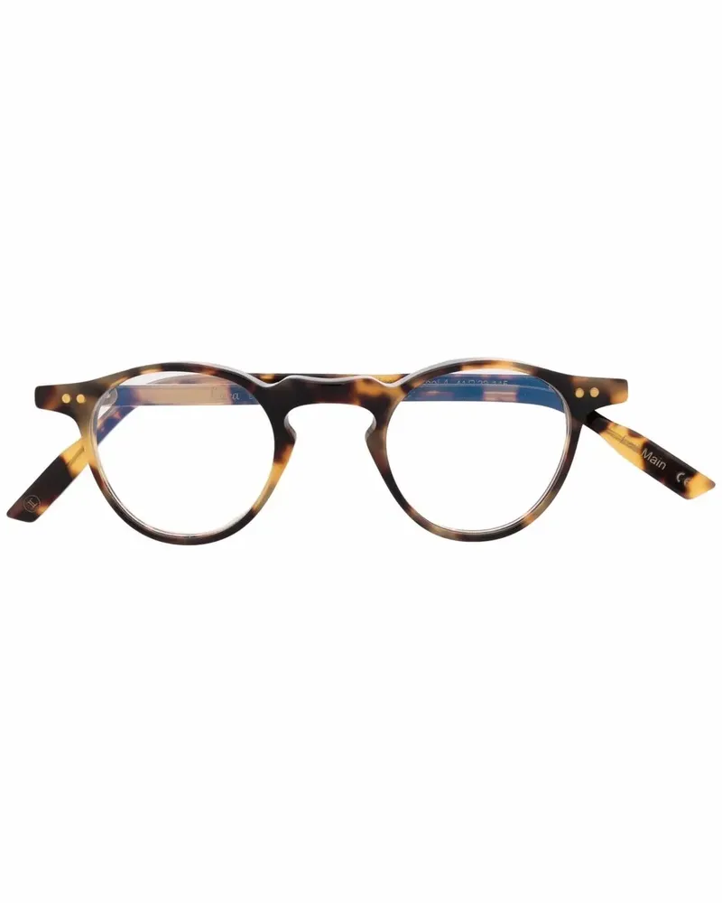 Lesca Runde Brille in Schildpattoptik - Nude Nude