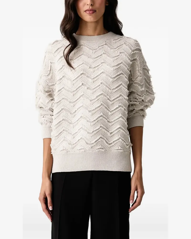Armani Exchange Pullover mit Zickzackmuster - Nude Nude