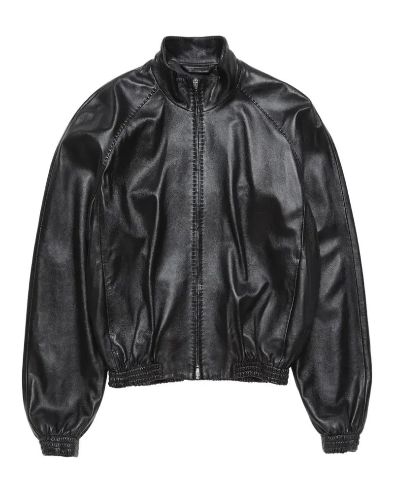 Acne Studios full-zip leather jacket - Schwarz Schwarz