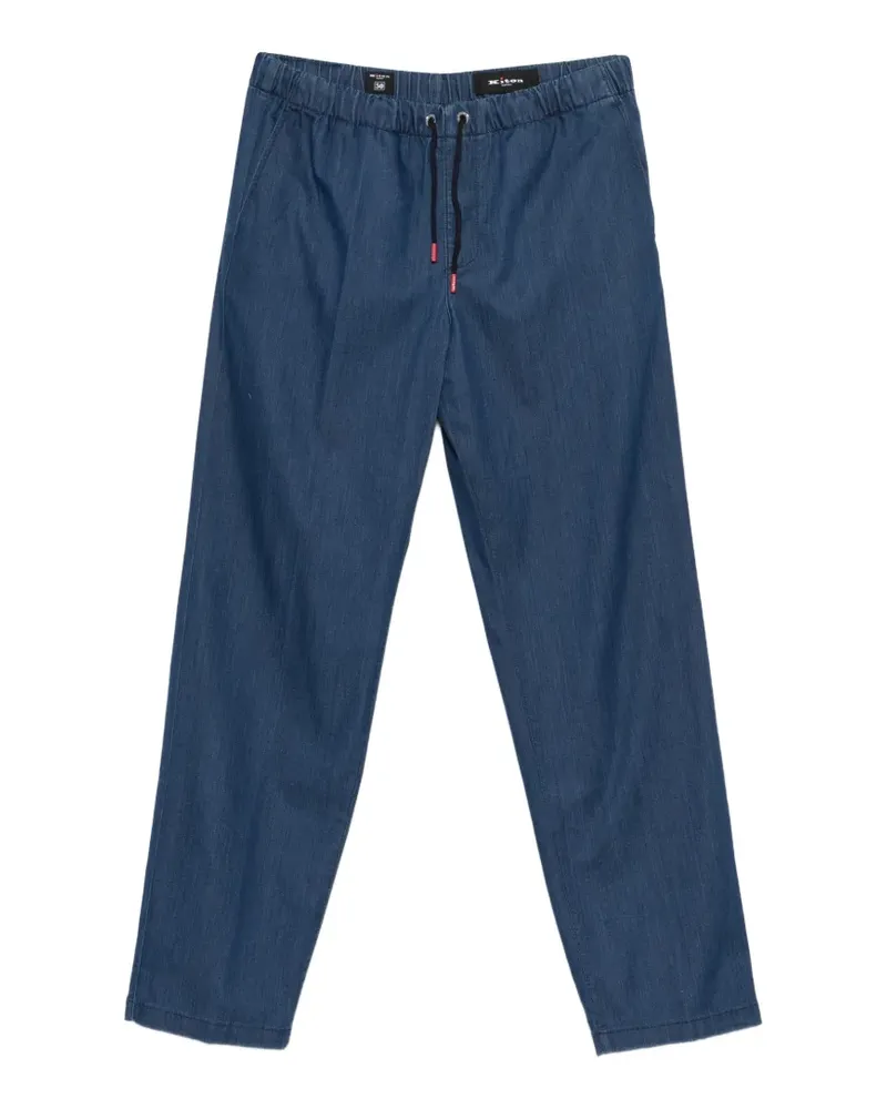 Kiton Hose mit Kordelzug - Blau Blau