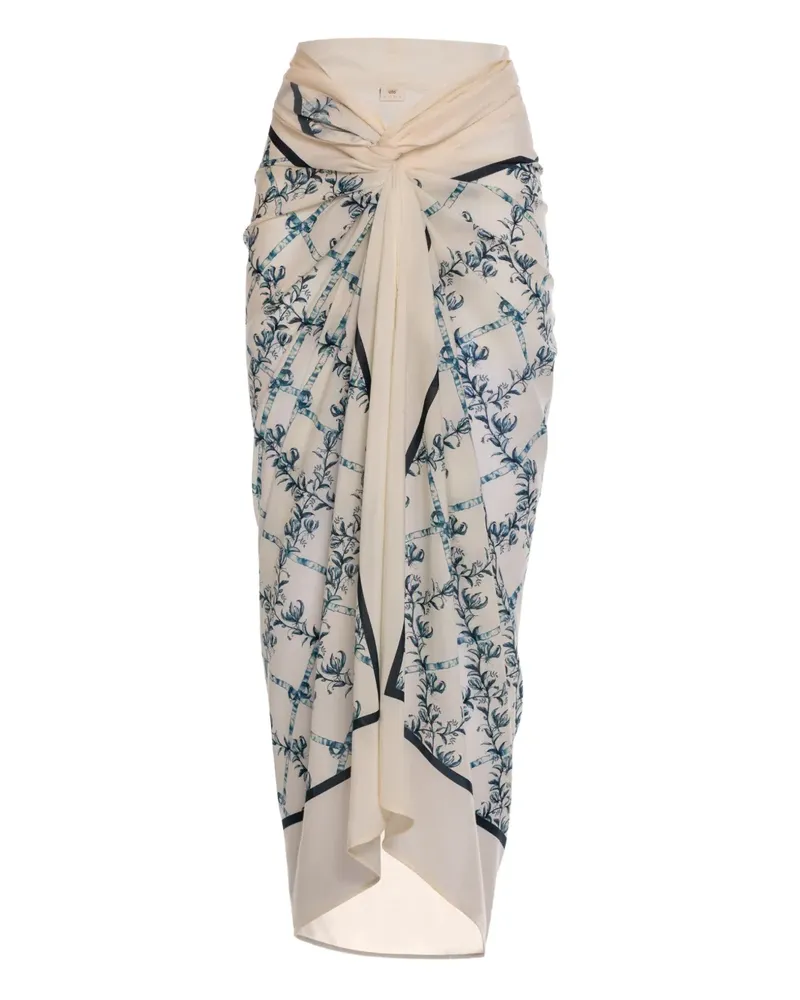 AGUA BENDITA Sarong mit Print - Weiß Weiß