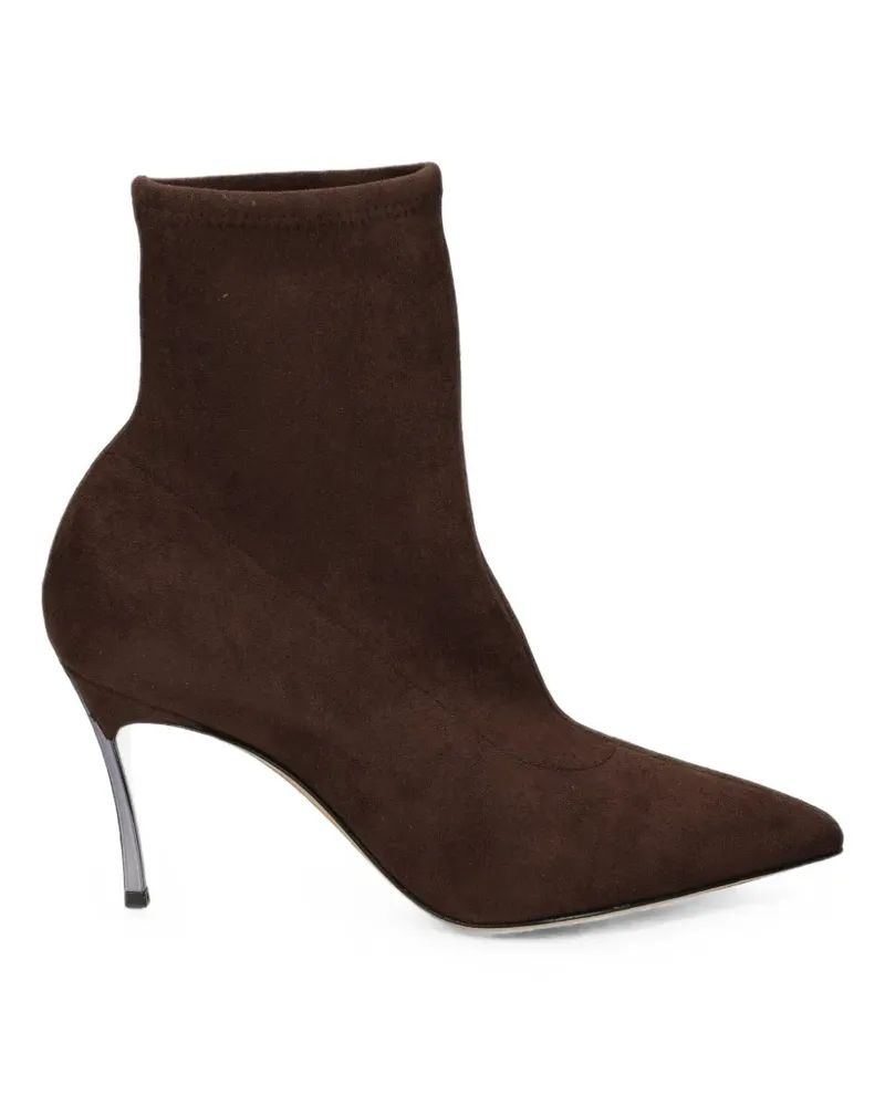 Casadei Spitze Sock-Boots - Braun Braun