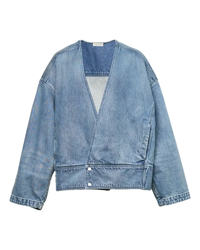 Fear of God lapelless denim jacket - Blau Blau