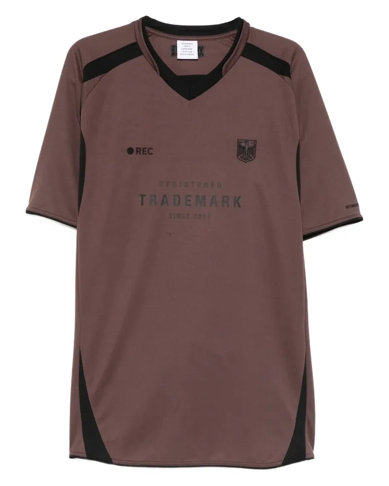 VETEMENTS Trademark Football Number-77 Trikot - CHOCOLATE BROWN Chocolate