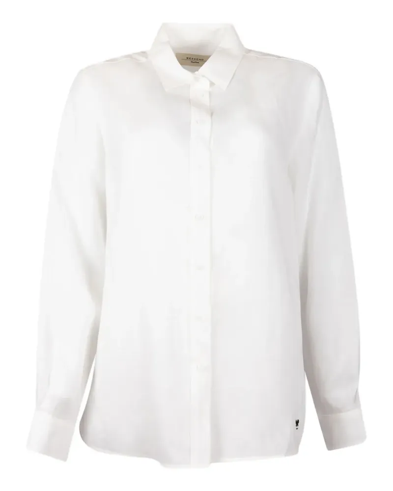 Max Mara Hemd mit Bündchen - Weiß Weiß