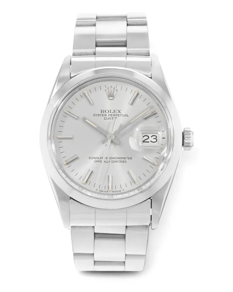 Rolex Oyster Perpetual Date Armbanduhr 34mm - Silber Silber