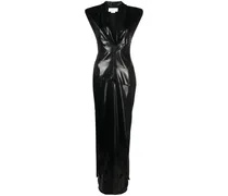 Genny Kleid mit tiefem V-Ausschnitt Schwarz