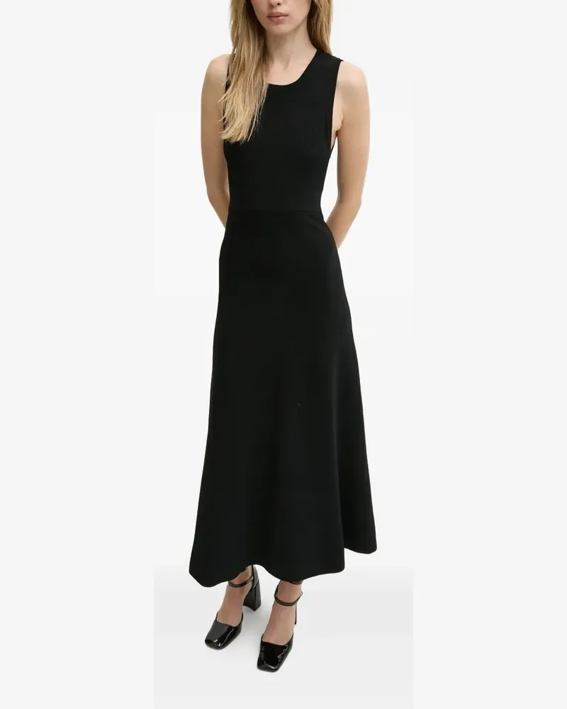 Moschino Midikleid aus geripptem Strick - Schwarz Schwarz
