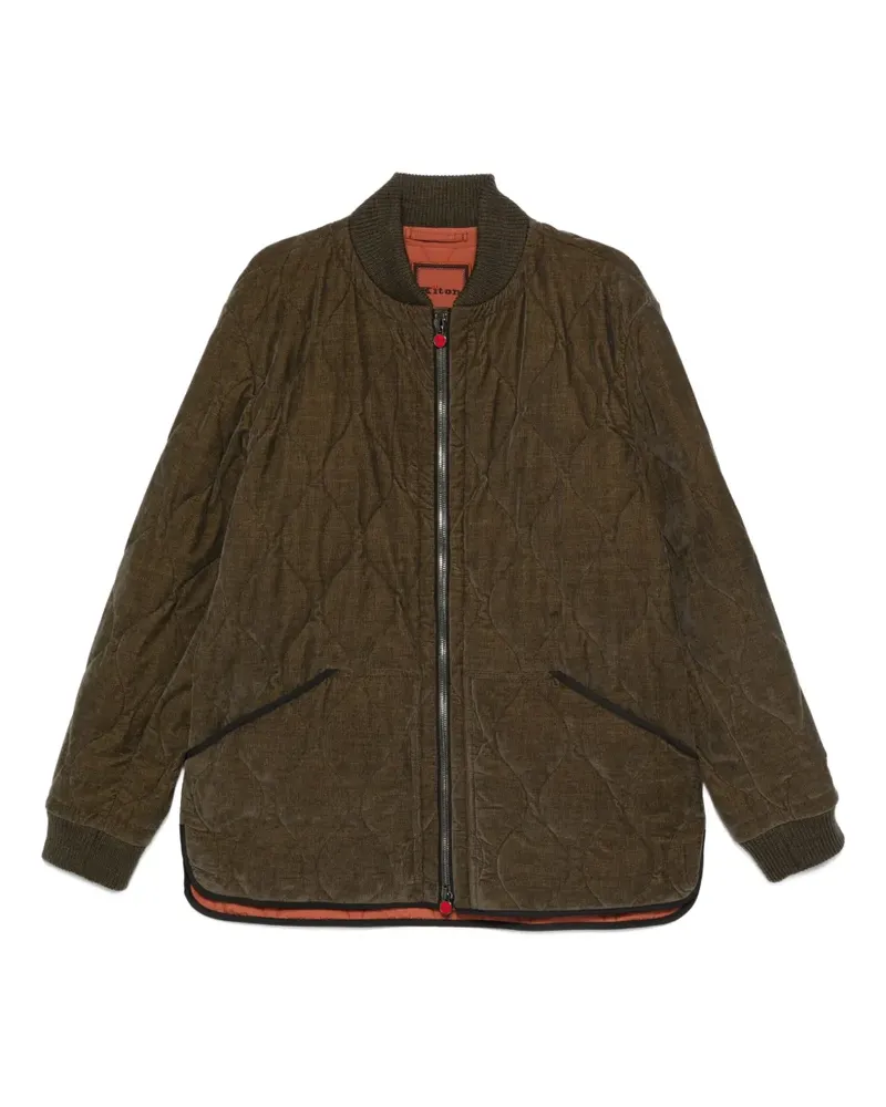 Kiton Gesteppte Bomberjacke - Grün Grün