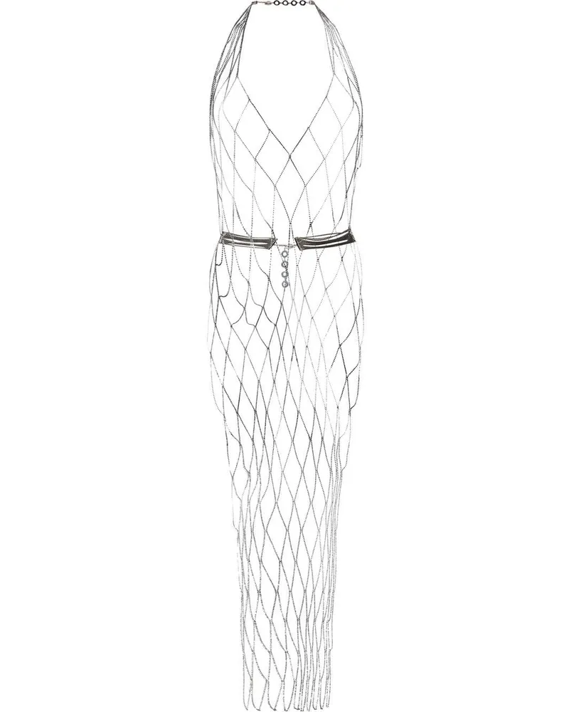 Benedetta Bruzziches Neckholder-Kleid mit Kristallen - Silber Silber