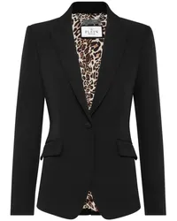 Philipp Plein Blazer mit steigendem Revers Schwarz